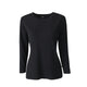 Women's Tee (Long Sleeve, Round Neck) — Black