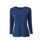 Women's Tee (Long Sleeve, Round Neck) — Navy