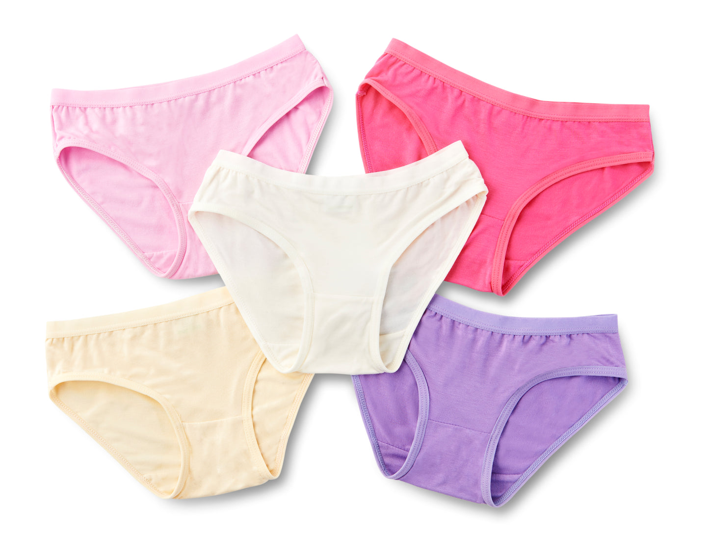 Girls Briefs (5-Pack Set) - With Thin Elastic Band