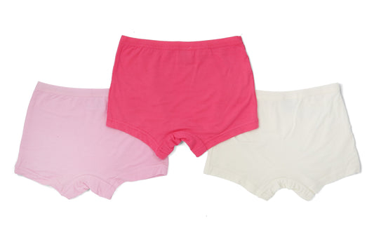 Girls Underwear Shortie (Thin Band) (Pack of 3) - Pink
