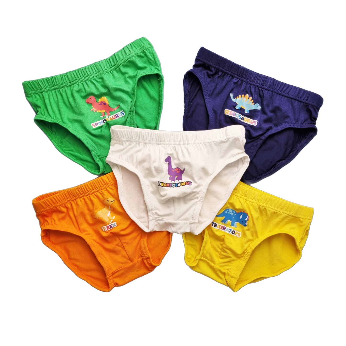 Boys Printed Briefs - Dinosaurs (Pack of 5)
