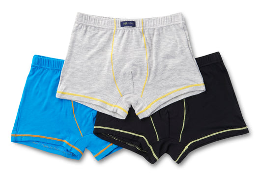 Boys Boxer Briefs (Pack of 3) - Contrast Stitch (B)