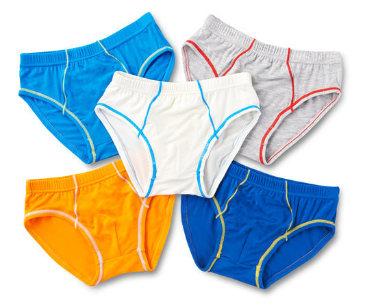Boys Briefs (Contrast Stitching) (Pack of 5) - B