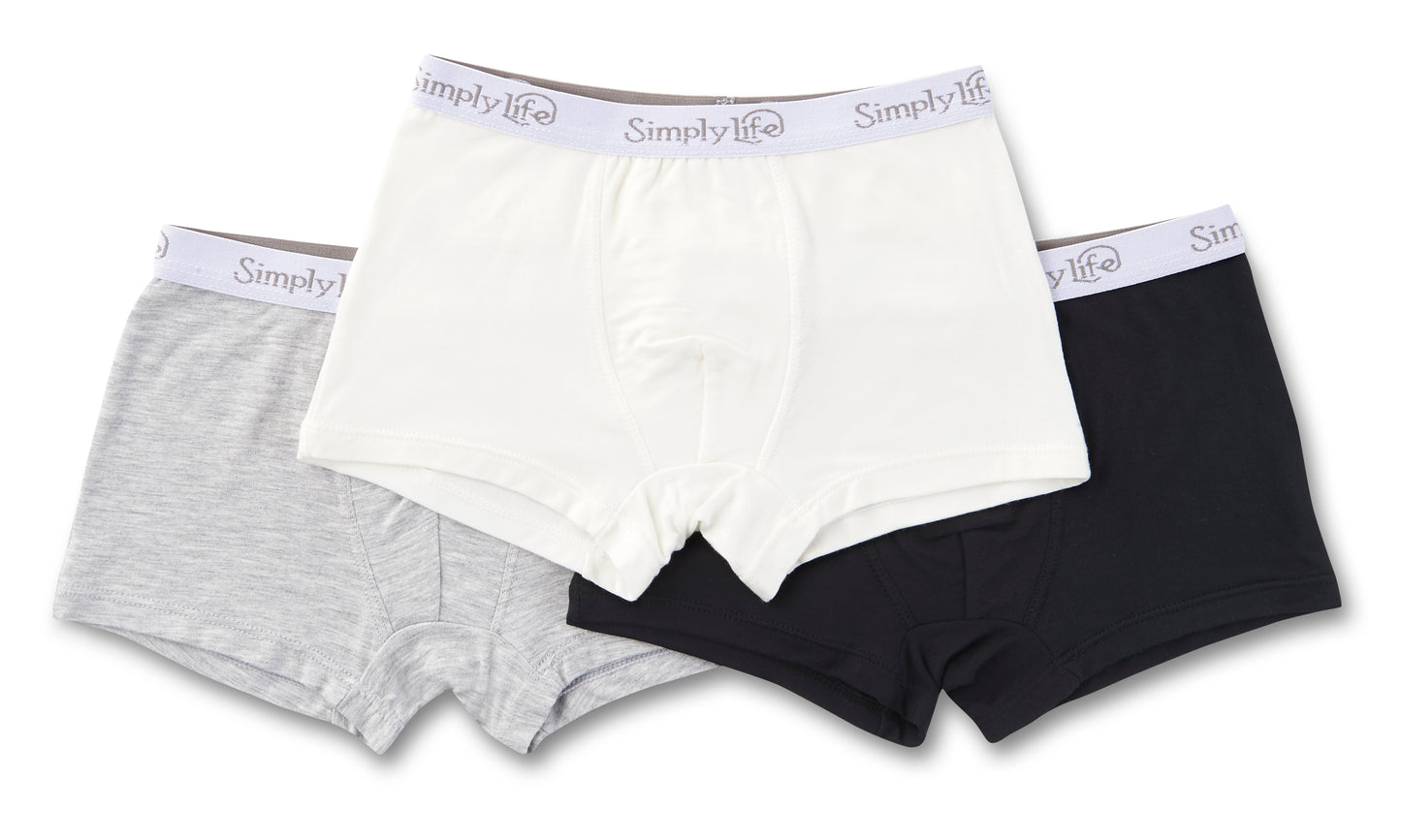 Boys Boxer Briefs (Pack of 3) - White Jacquard Band