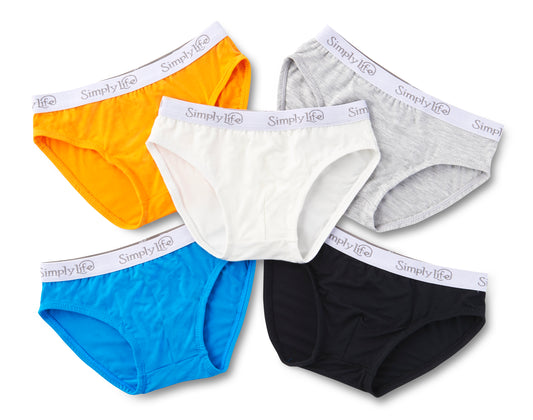 Boys Briefs with Jacquard Elastic Band (5-Pack Set)