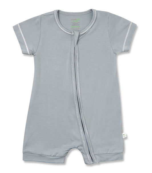 Grey - Baby Bamboo Shortall (Zipper)