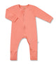 Sleepsuit (Long Sleeve, Zipper) — Coral