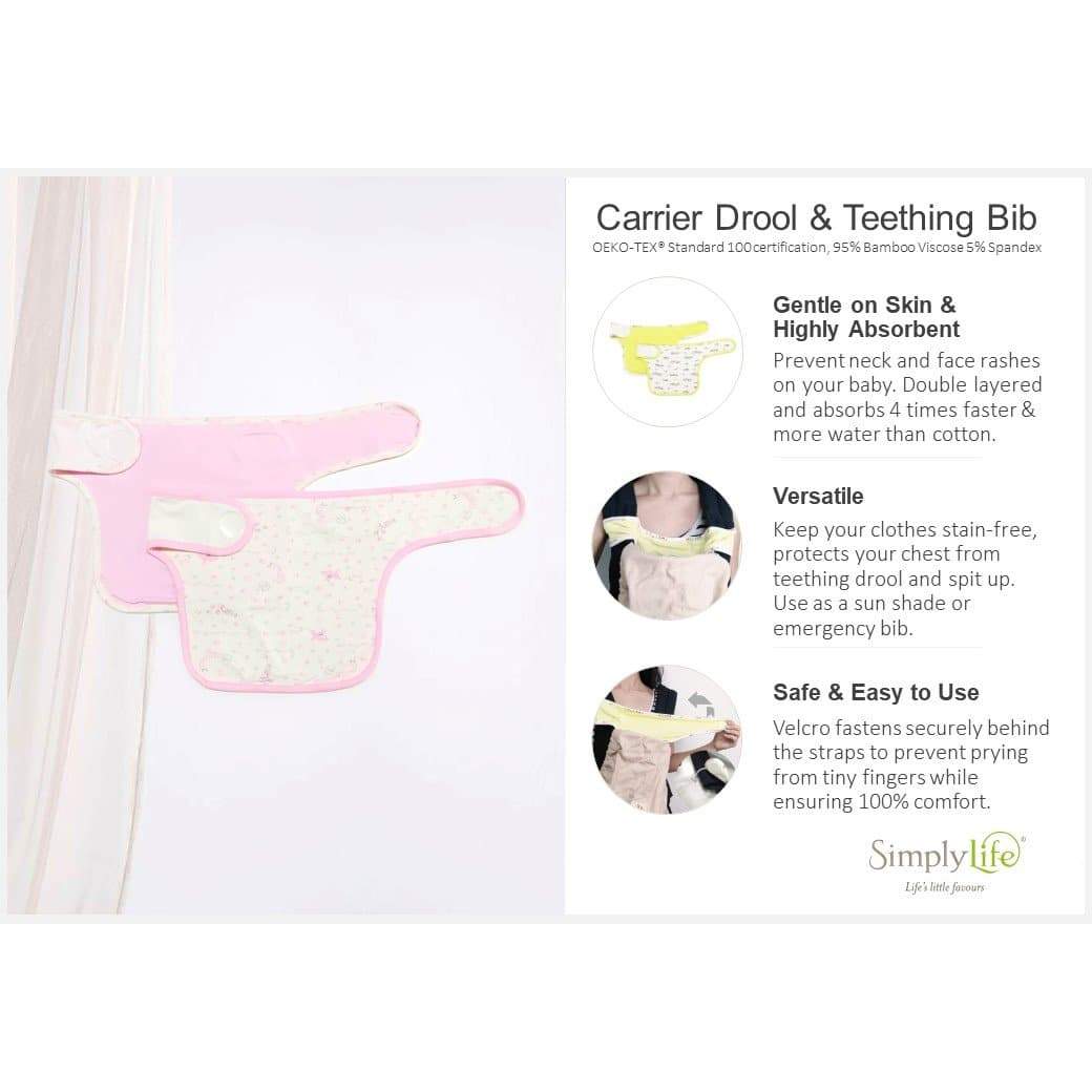 ABC Train - Baby Carrier Drool & Teething Bib (Pack of 2) - Simply Life