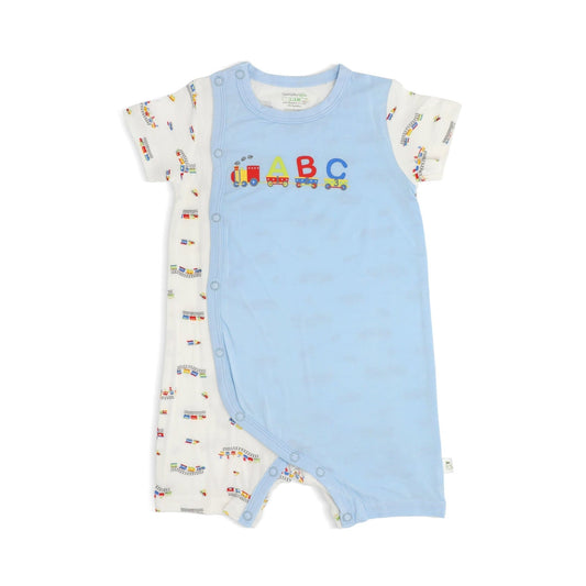 ABC Train - Shortall with Side Snap Button by simplylifebaby