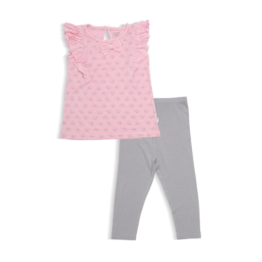 Adorable Lamb - Blouse with Puff Sleeves & Legging (2-pc set) by simplylifebaby