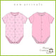 Creeper (Short Sleeve, Front Buttons, Pack of 2) — Adorable Lamb