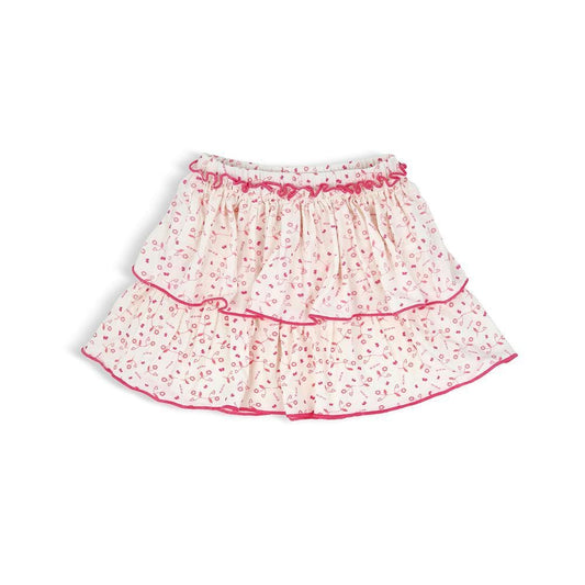 AOP Floral - Skirt with Double Ruffles and Roll Edged by simplylifebaby