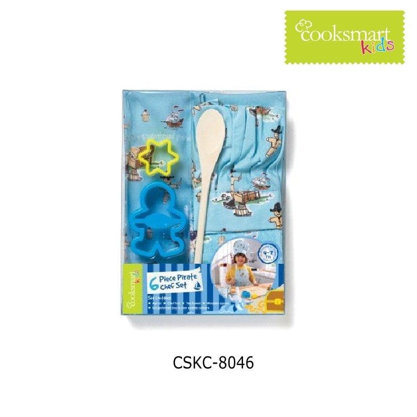 Cooksmart - 6 Pieces Chef Set (Gingerbread Pirate), Boys, Blue - Simply Life