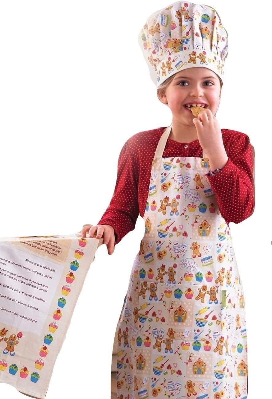 Cooksmart - Kids Gingerbread 3-Piece Apron, Hat and Tea Towel Set - Simply Life