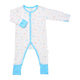 Button Sleepsuit (Long Sleeve) — Dinosaurs (Turquoise)