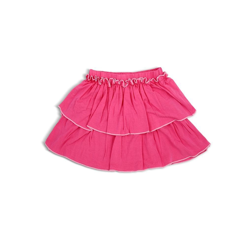 Fuchsia - Skirt with Double Ruffles and Roll Edged by simplylifebaby