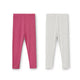Basic Leggings (Pack of 2) — Red & Grey