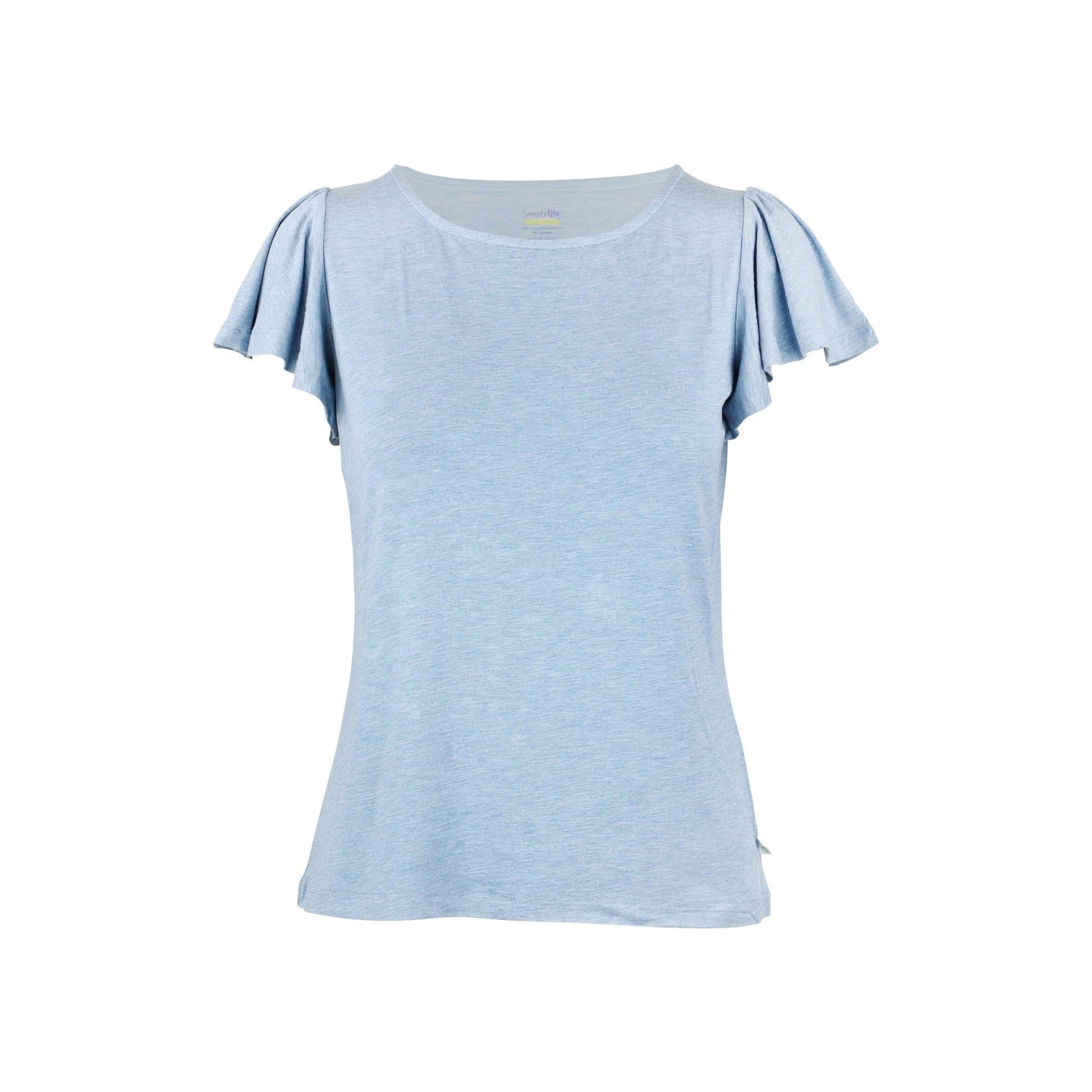 Ladies' Frilled Tee, Sandwashed Blue by simplylifebaby