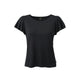 Women's Tee (Frilled Sleeves) — Black