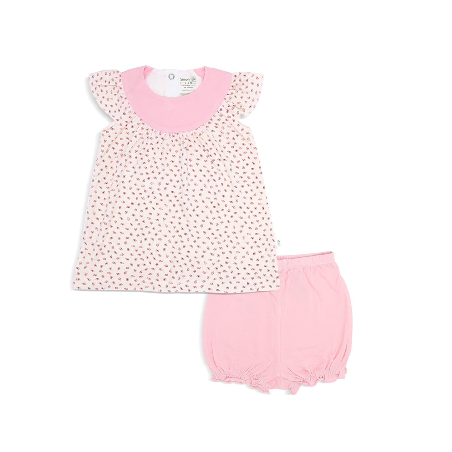 Lovely Butterflies - Blouse with Cap-sleeves & Bloomer Shorts (2-pc Set) by simplylifebaby