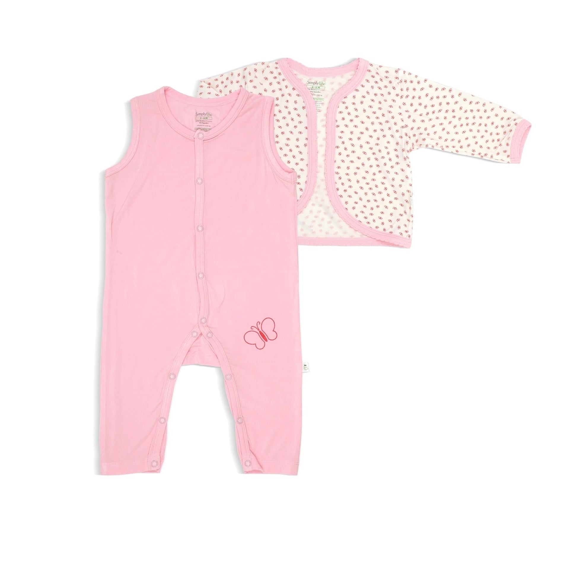 Lovely Butterflies - Sleepsuit with Cardigan (2-pc Set) by simplylifebaby