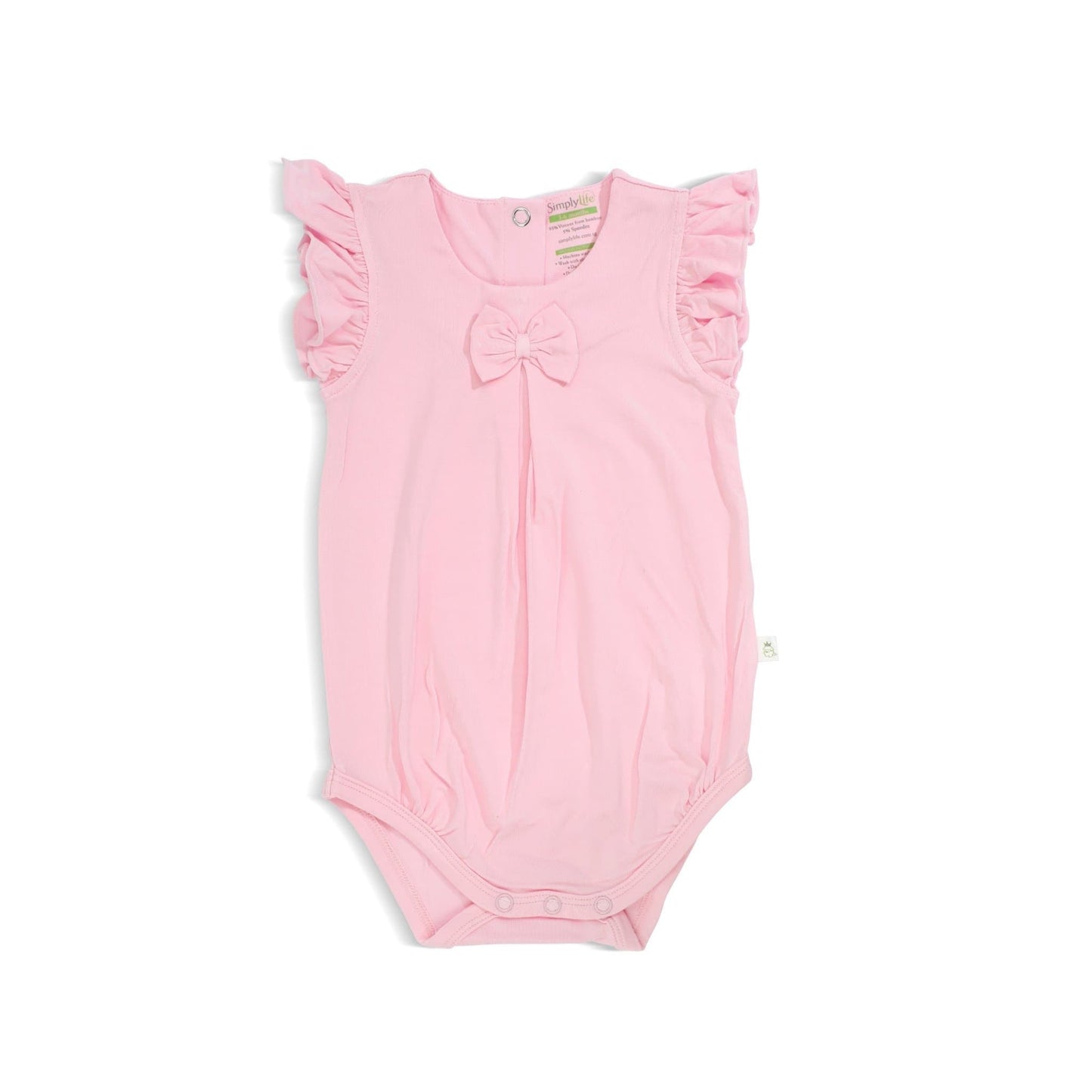 Baby Romper (Frilled Sleeves & Bow)