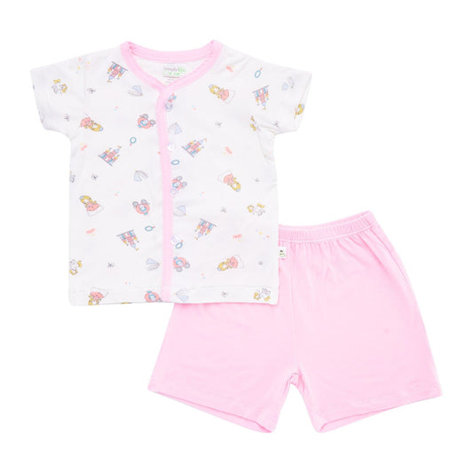 Princess 2 - Baby Short Sleeved Button Vest with Shorts Set