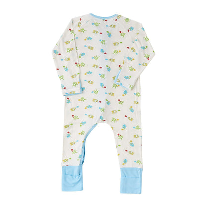 Safari - Baby Long-sleeved Zipper Sleepsuit (Foldable Mittens & Footies)