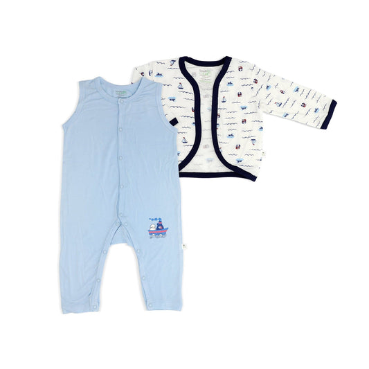 Sailing - Sleepsuit with Cardigan (2-pc Set) by simplylifebaby