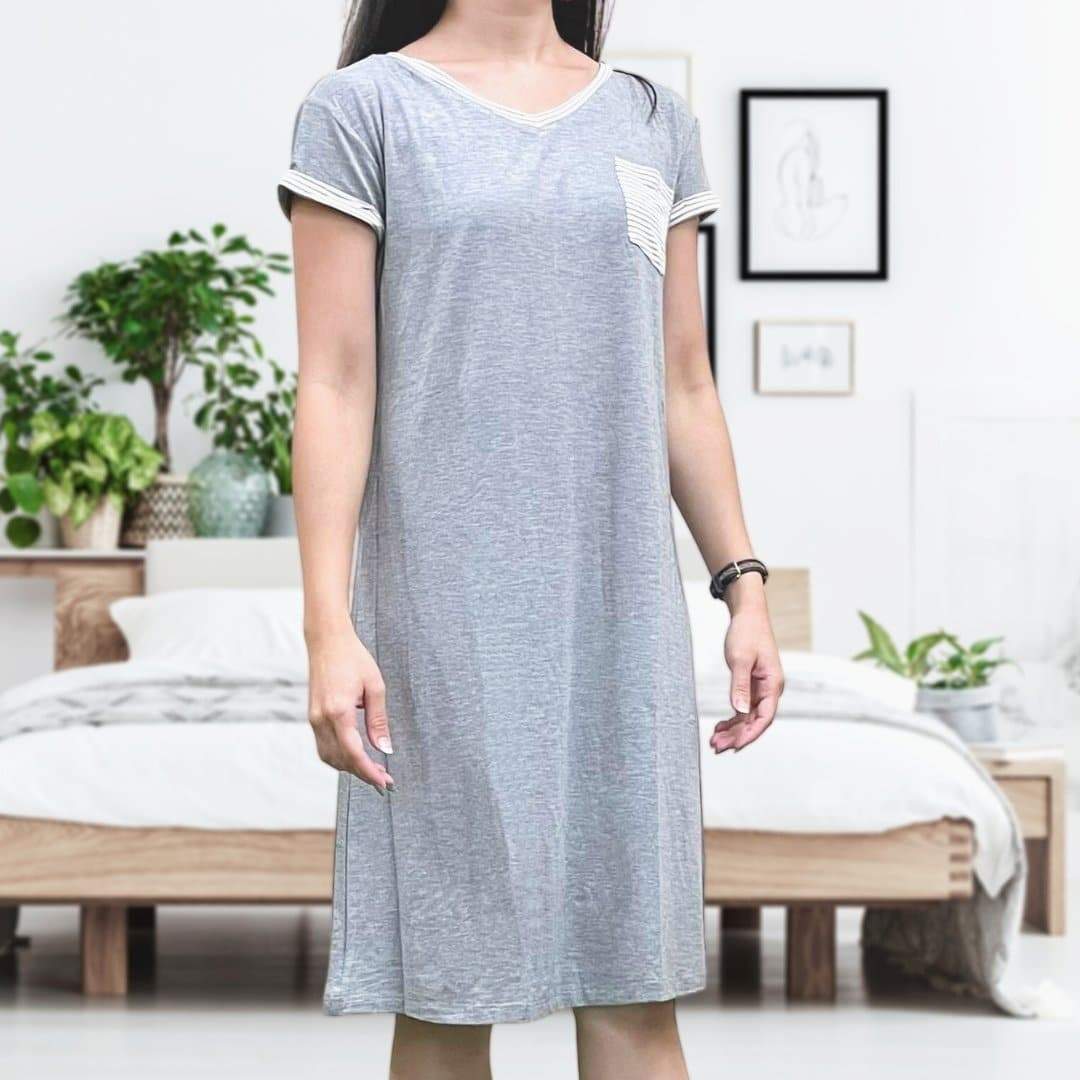 Simply Life | Ladies' Bamboo Night Dress - Dark Grey Simply Life | Ladies' Bamboo Night Dress - Dark Grey