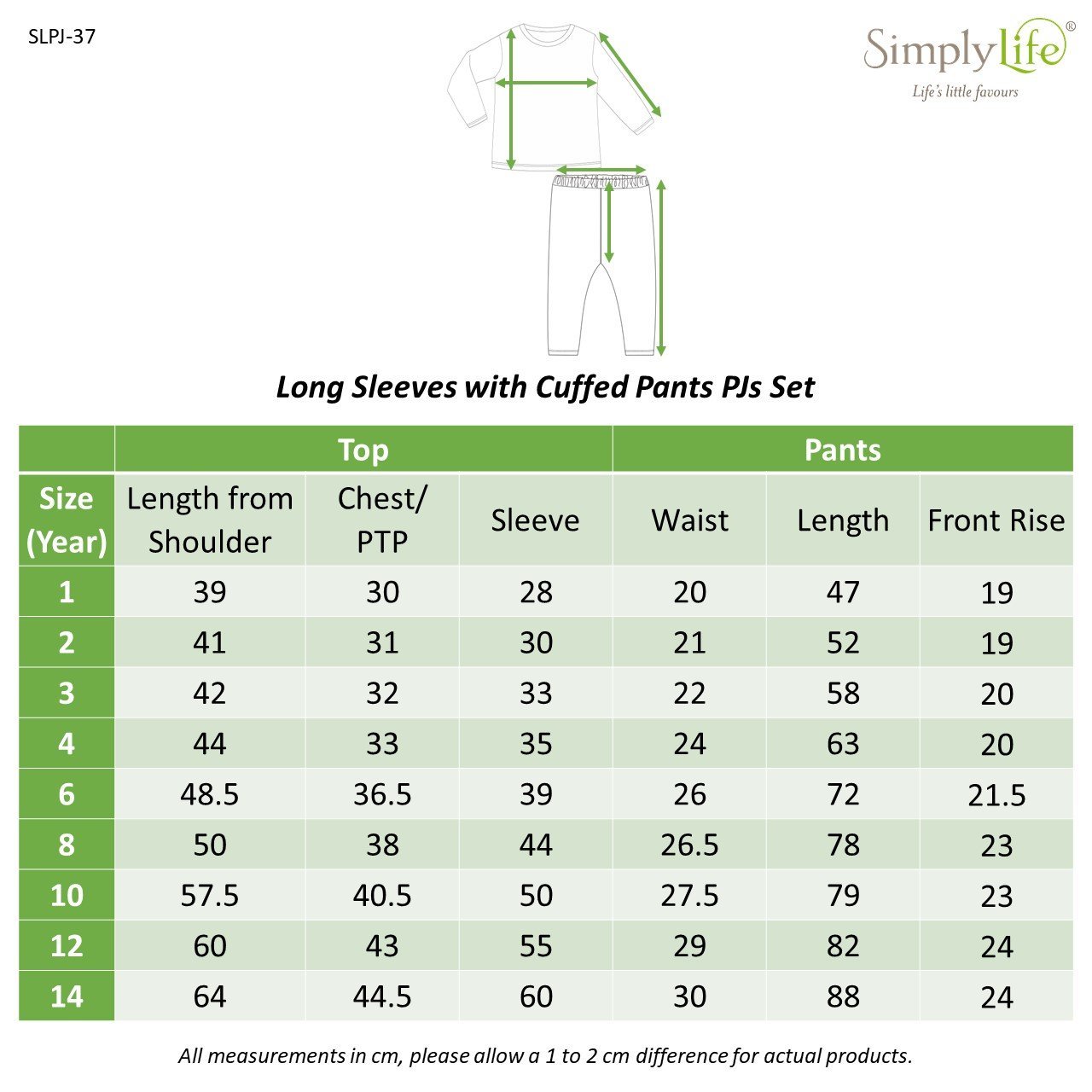 Long Sleeve Bamboo Pyjamas Set (Blue top / Cute Animals printed pants)