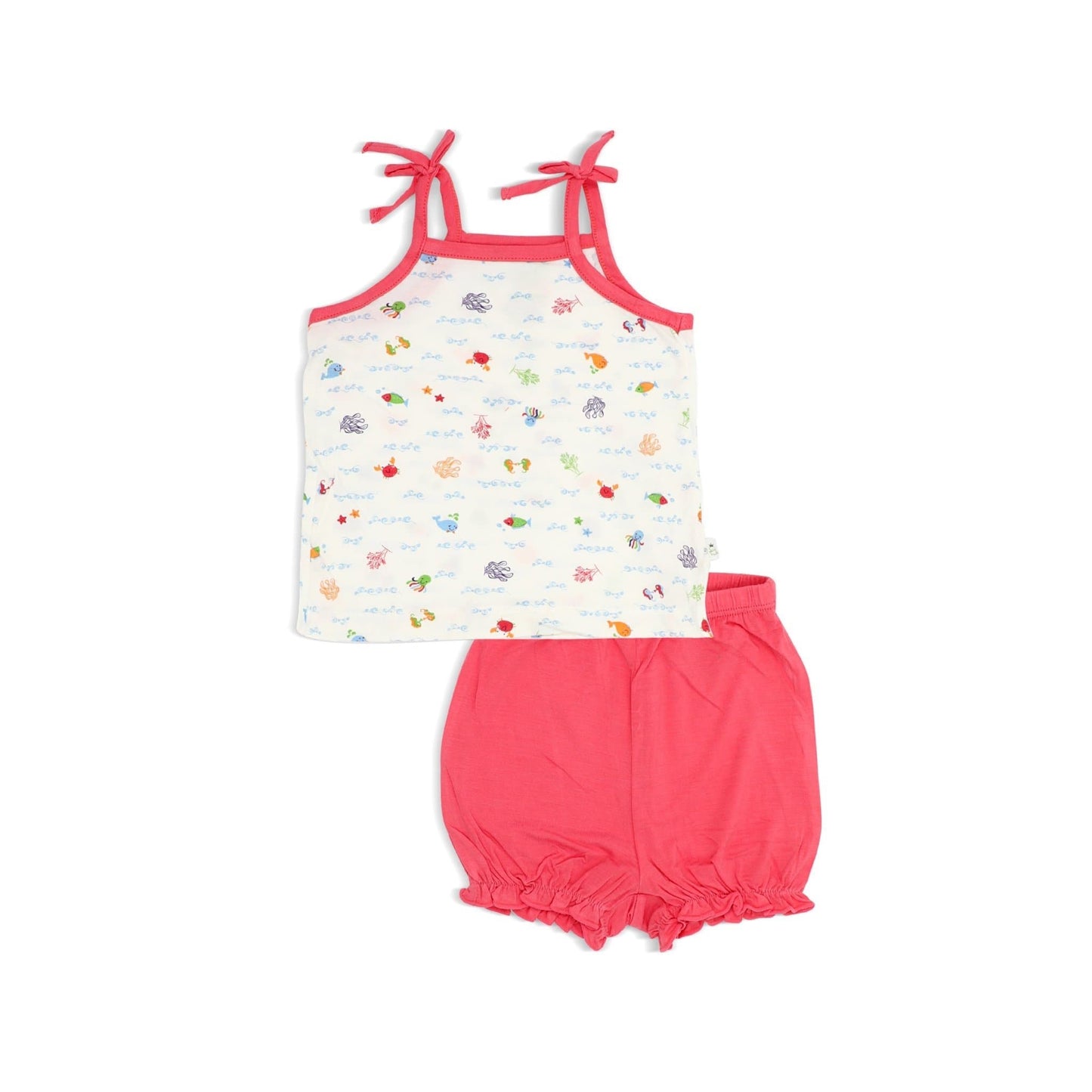 Sea World - Blouse with Spaghetti Tie & Bloomer Shorts Set by simplylifebaby