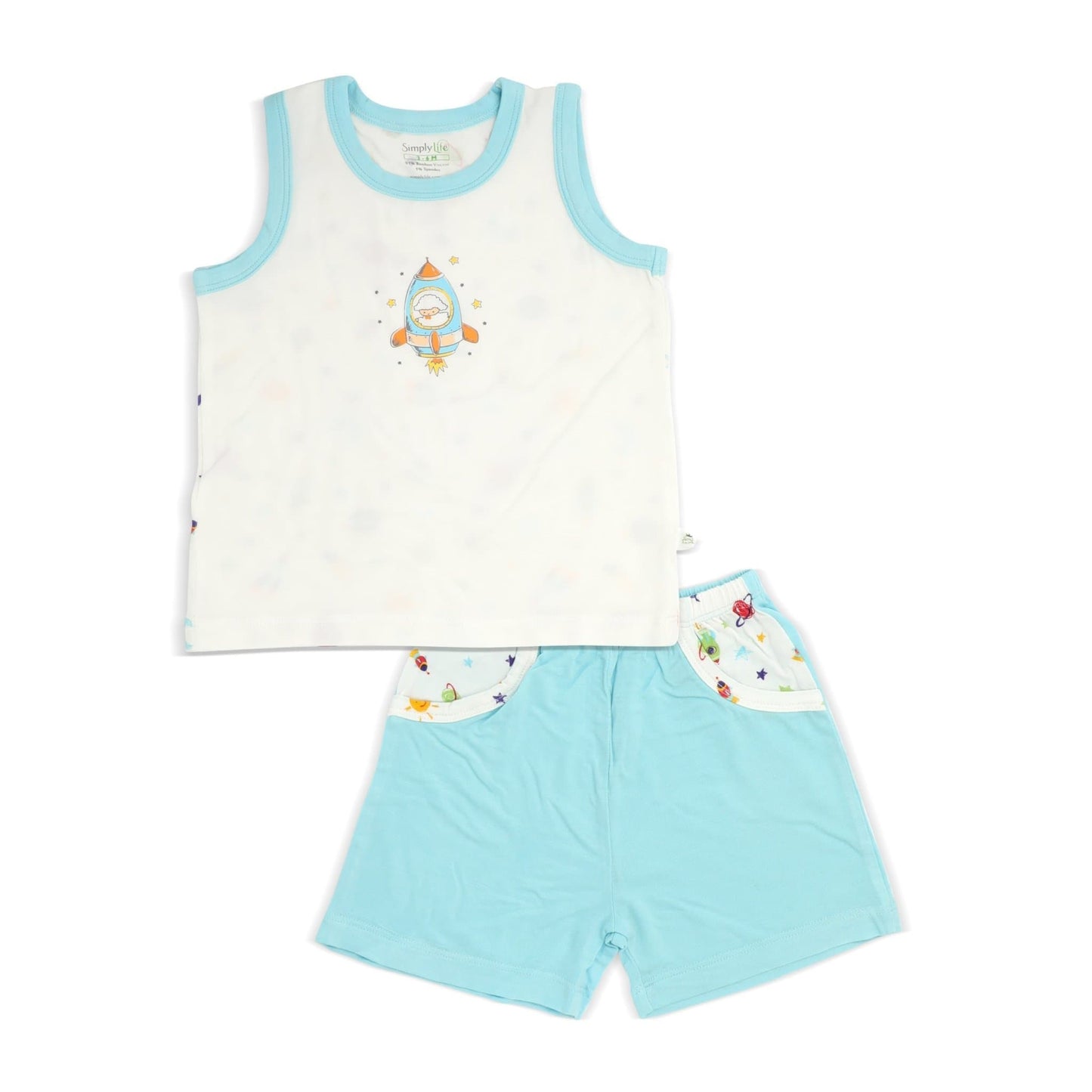 Spaceships - Shorts & Singlet Set by simplylifebaby