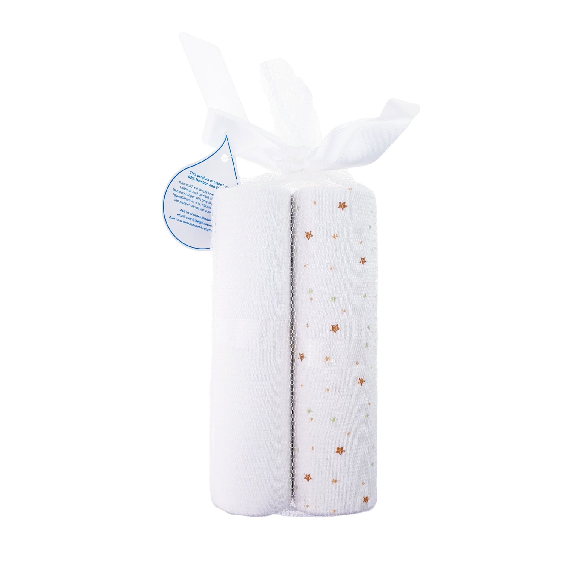 Stars (Colour) & Cream - Baby Pillowcase (2-pc Pack) - Simply Life